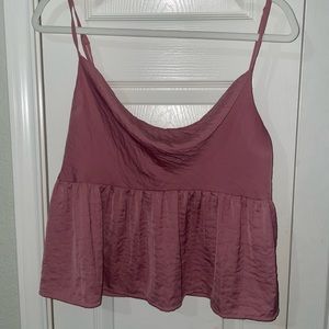 American Eagle mauve cropped tank top in Large.